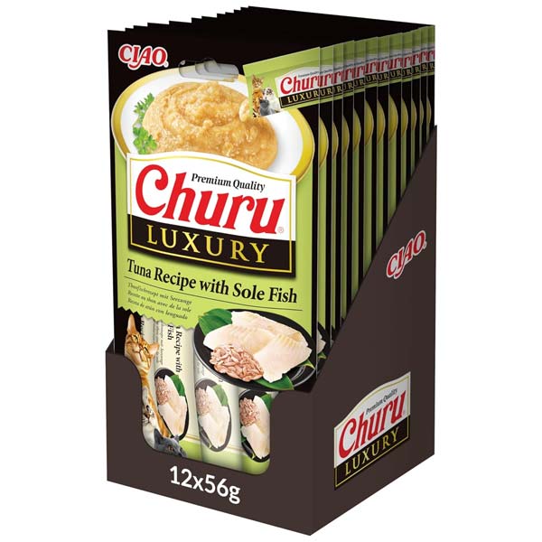 Churu CAT Luxury Receta de Atún con Lenguado 12x56g