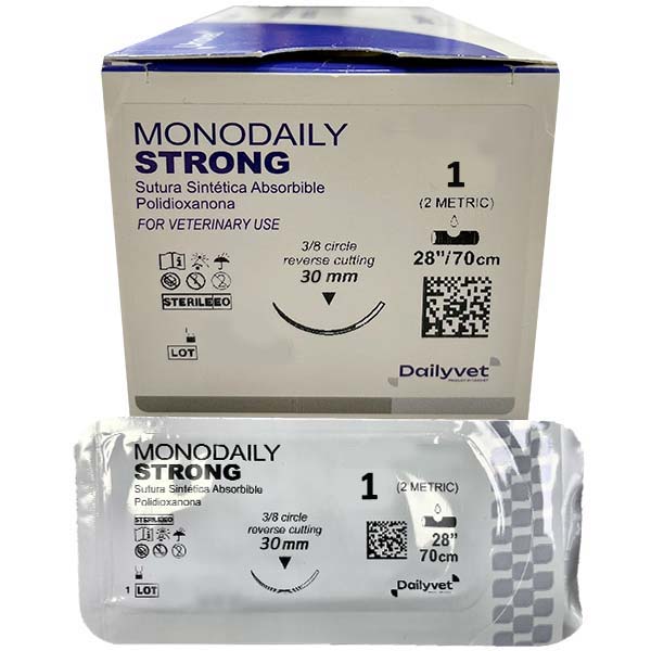 MONODAILY STRONG 1 PDO "△" (12ud) SUTURA