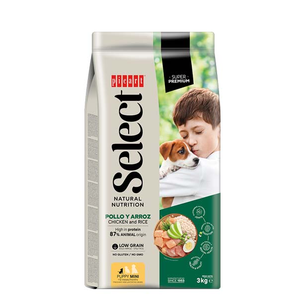 SELECT MINI PUPPY Pollo y arroz 3KG