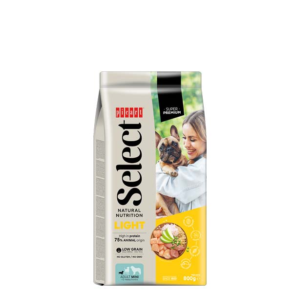 SELECT MINI ADULT Ligth Pollo y arroz 800gr