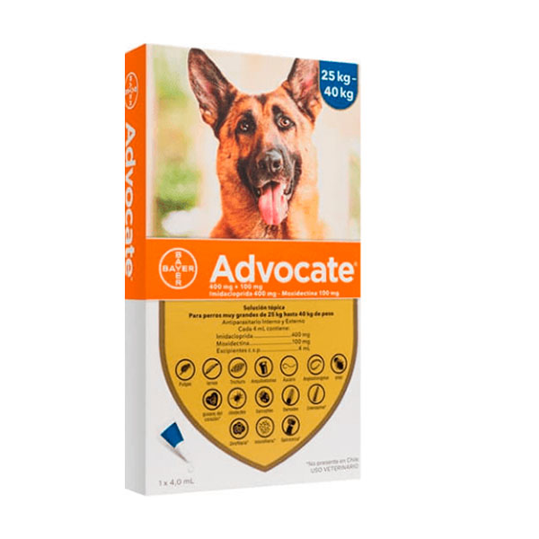 ADVOCATE PERRO 3 x 4ml 25-40 KG
