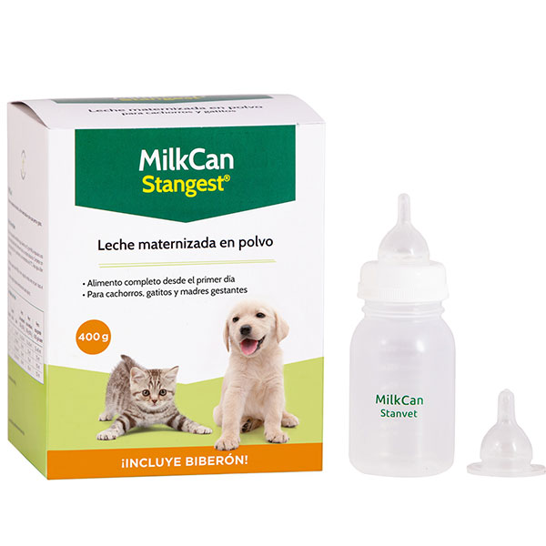 LECHE EN POLVO MILKCAN 400g + BIBERON