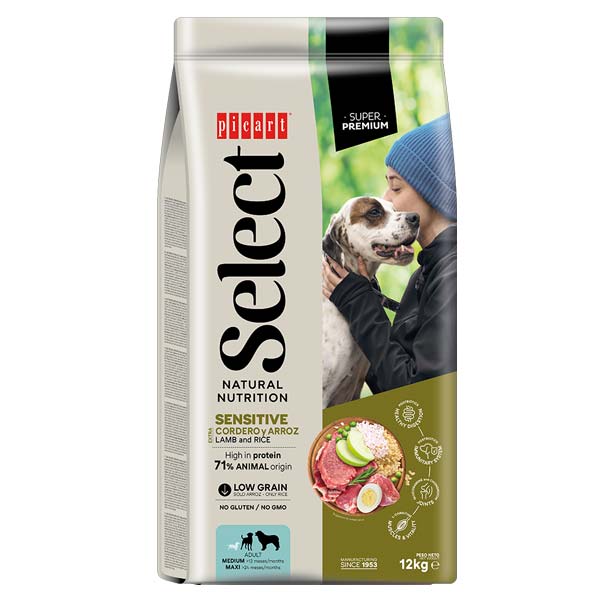 SELECT ADULT SENSITIVE Cordero y arroz 12KG