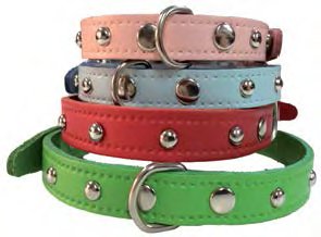 COLLAR CUERO CON TACHAS 30CM