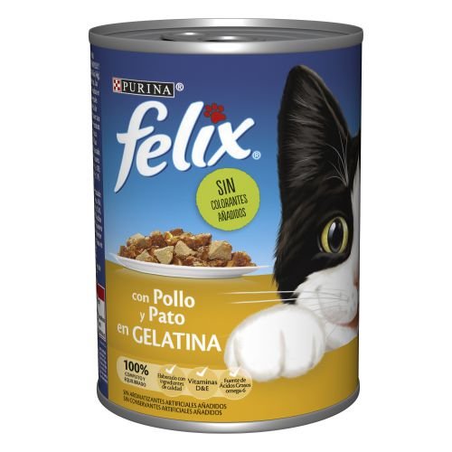 FELIX Trozos Gelatina Pollo/Pato 24x400g