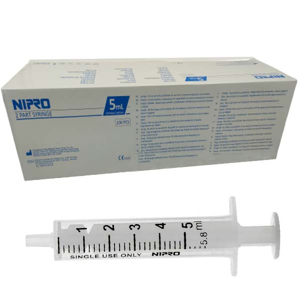 JERINGA 5CC 2PIEZAS 100UDS
