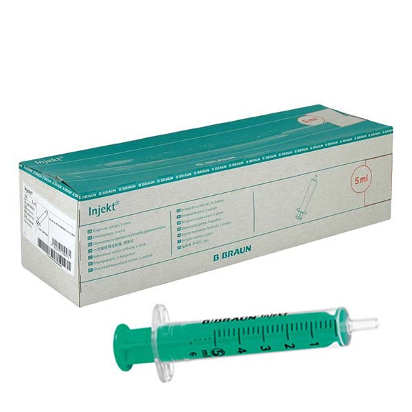 JERINGA INJEKT 5CC 2PIEZAS 100UDS