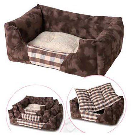 JUEGO 3 CUNAS CUADRADAS 46 - 63 y 80cm MARRON