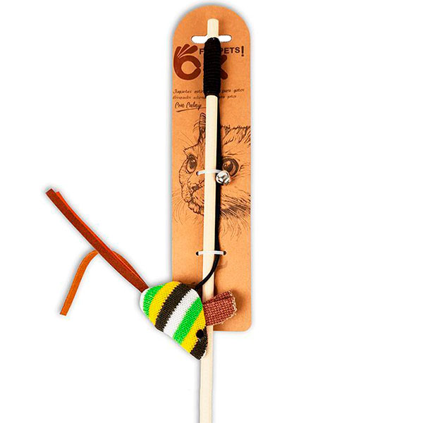 PALO CON RATON DE TELA CON CATNIP