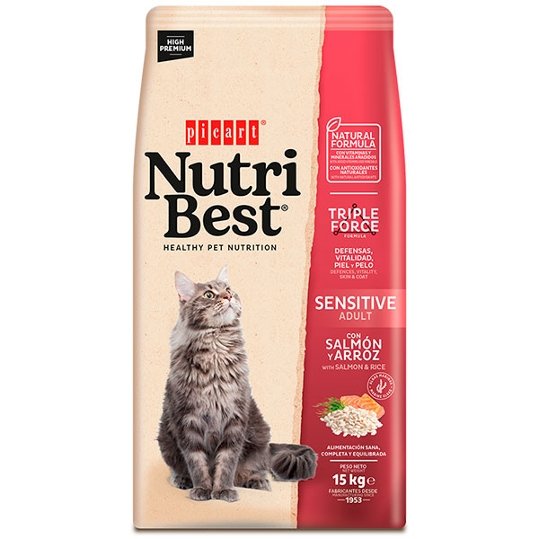 NUTRIBEST CAT SENSITIVE Salmon y arroz 15KG