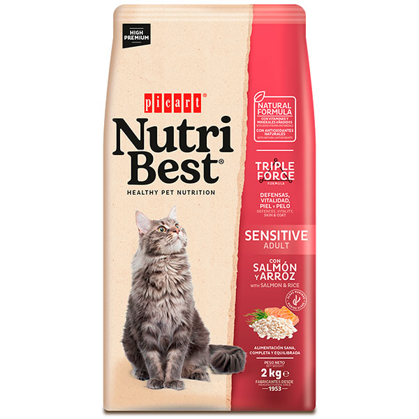 NUTRIBEST CAT SENSITIVE Salmon y arroz 2KG