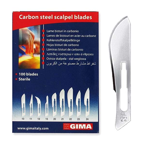 HOJA BISTURI GIMA Nº 22 100ud