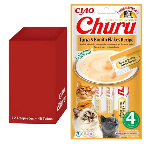 Churu Receta de atún con bonito 12x(4x14g)