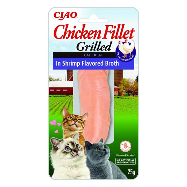 Churu CAT Filete de pollo en caldo de camarón 12x(1x25g)