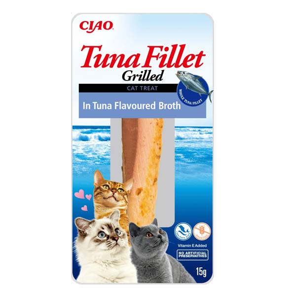 Churu CAT Filete de Atún en caldo de atún 12x(1x15g)