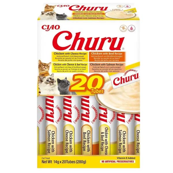 Churu CAT Variedades de Pollo con Buey (20x14g)