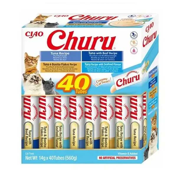 Churu CAT Variedades de Atún con marisco (40x14g)