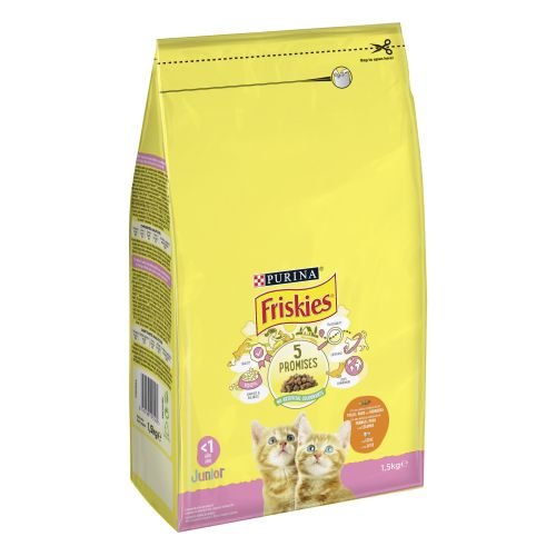 FRISKIES Cat Junior Pollo, Pavo y Verduras con leche 1.5kg