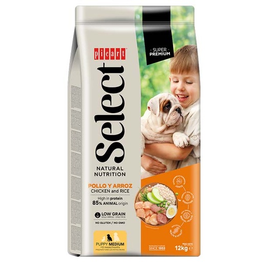 [01022612] SELECT PUPPY Pollo y arroz 12KG