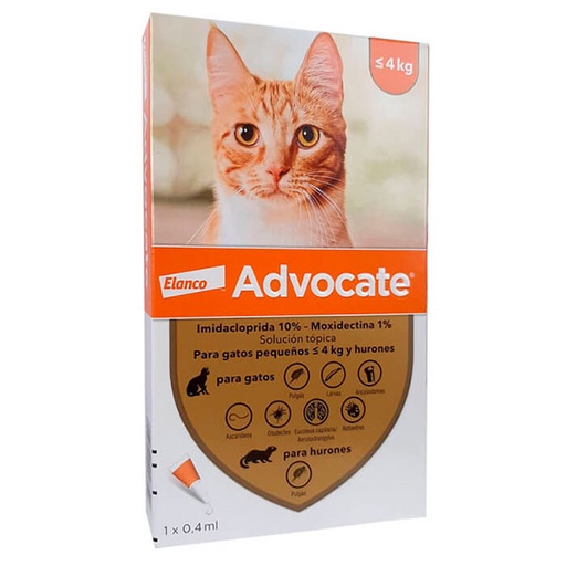 [BA112] ADVOCATE GATO 3 x 0.4ml 0-4 KG