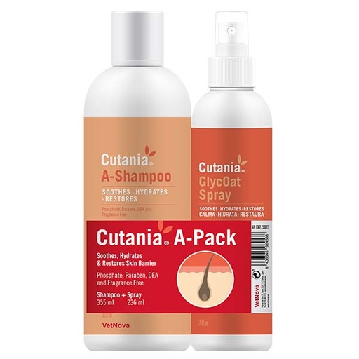 [VN-1307] CUTANIA A Pack 355 ml - Champú y Spray (ant. GlycOat)