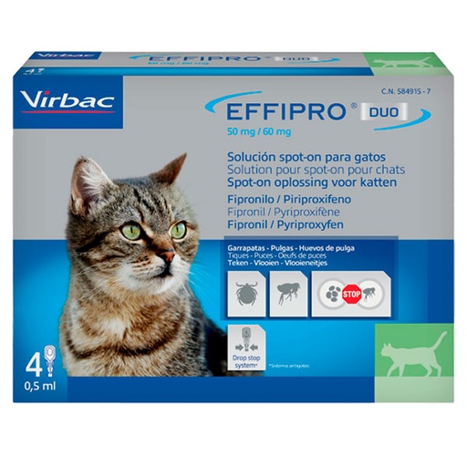 [VN100475] EFFIPRO DUO (4p) SPOT ON GATOS
