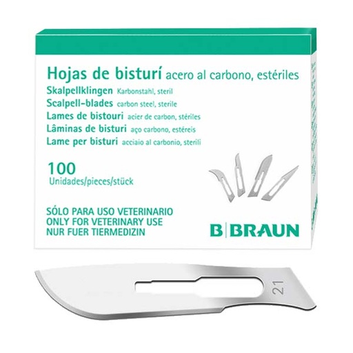 [E005008] HOJA BISTURI Nº 21 100ud