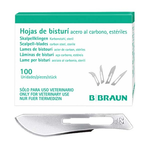 [E00509] HOJA BISTURI Nº 22 100ud