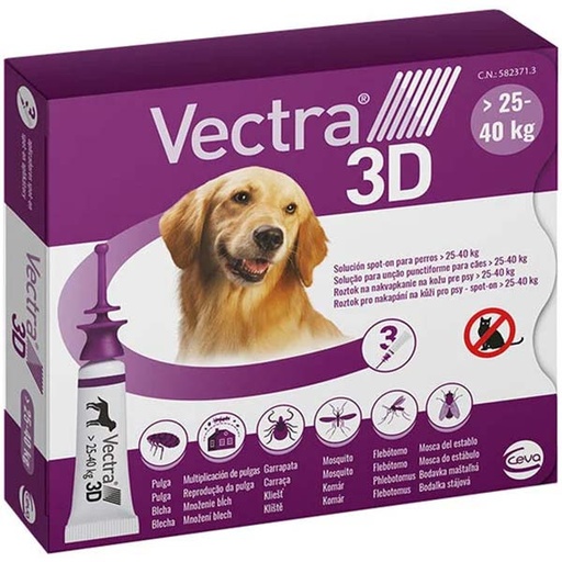 [C66140D] VECTRA 3D L DOG 25-40kg (3p)