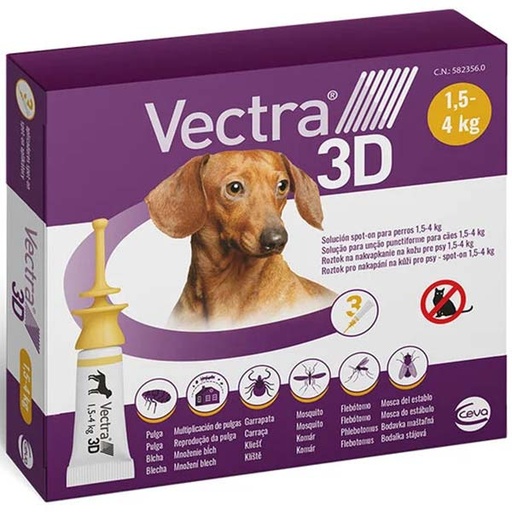 [C66110D] VECTRA 3D XS DOG 1.5-4kg (3p)