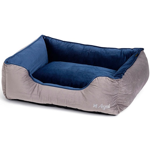 [AG10099] VELVET CAMA 80x65x28cm Gris / Azul