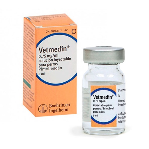[110296] VETMEDIN INYECTABLE 0,75MG/ML 5 ML