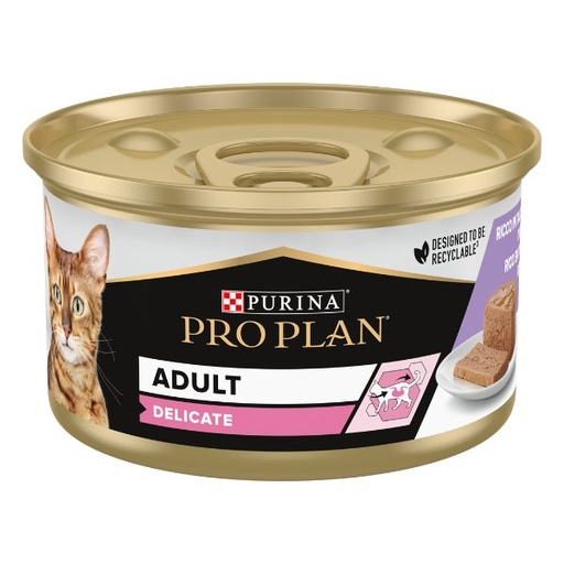 [12534525] WET PROPLAN CAT DELICATE Pavo 24x85g (Lata)