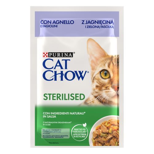 [12527719] WET CAT CHOW STERILISED Cordero 26x85g