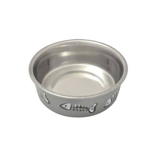 [305I-SW/GA75067] COMEDERO GATO ANTIDESLIZANTE BALTIC GRIS 12CM-300ML