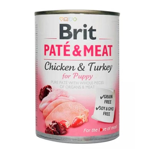 [BR0195] Wet CARE GF Pate, Pollo y Pavo PUPPY (6x400gr)