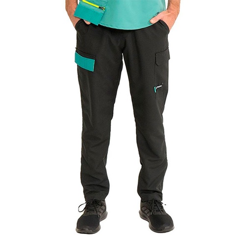 [W913] _ARTERO BERLIN-PANTALÓN CARGO NEGRO M