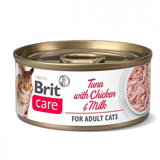 [BR0304] Wet CARE Cat Atún con Pollo y leche 24x70gr