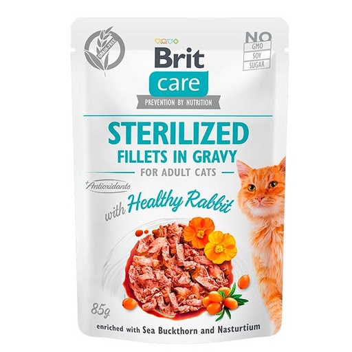 [BR0316] Wet CARE Cat Filetes de conejo Sterilised (24x85gr)