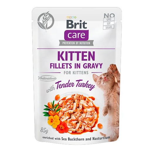 [BR0320] Wet CARE Cat Filetes de pavo Kitten (24x85gr)