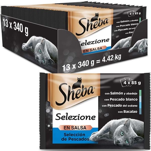 [283335] SHEBA SELEZIONE SALSA PESCADO 13(4x85gr)