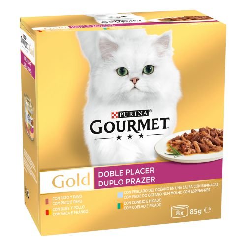 [12140608] GOURMET GOLD Doble Placer Surtido (8x85g)