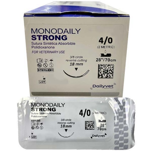 [UVDMOS40] MONODAILY STRONG 4/0 PDO "△" (12ud) SUTURA