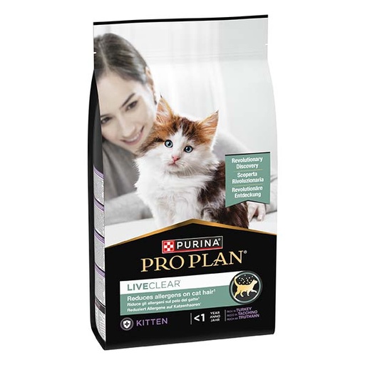 [12466185] PROPLAN LIVECLEAR Kitten Pavo 1.4kg