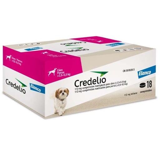 [CA5458018GI] CREDELIO MASTICABLE PERRO 112MG 2,5-5,5KG 18comp