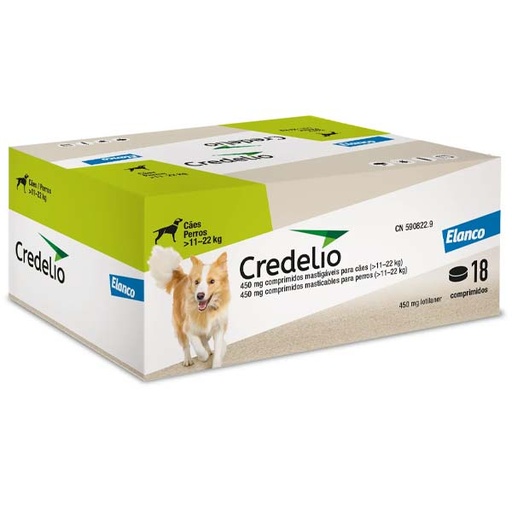 [CA5454018GI] CREDELIO MASTICABLE PERRO 450MG 11-22KG 18comp