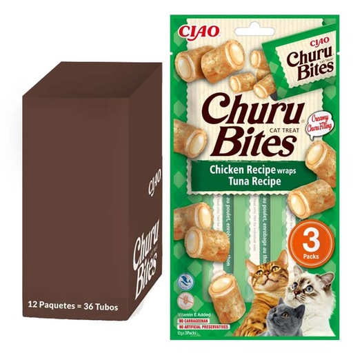 [CHU-IN1721] Churu CAT Bites receta de atún 12x(3x10g)