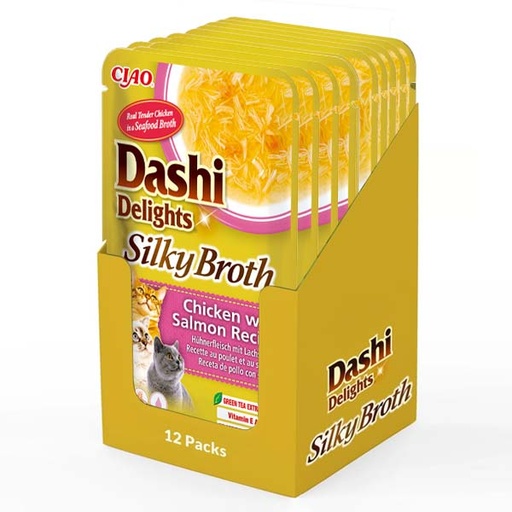 [CHU-IN0884] Dashi Delight Silky Broth Pollo y Salmón (12x40g)