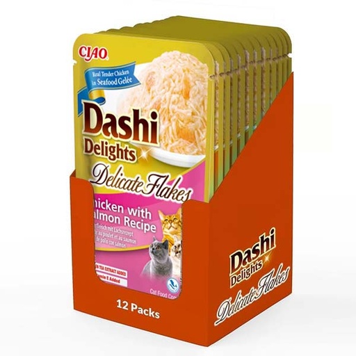 [CHU-IN0894] Dashi Delight Delicate Flakes Pollo y Salmón (12x40g)