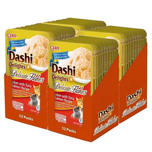 [CHU-IN0895-4] Dashi Delight Delicate Flakes Pollo, Atún y Salmón 4x(12x40g)